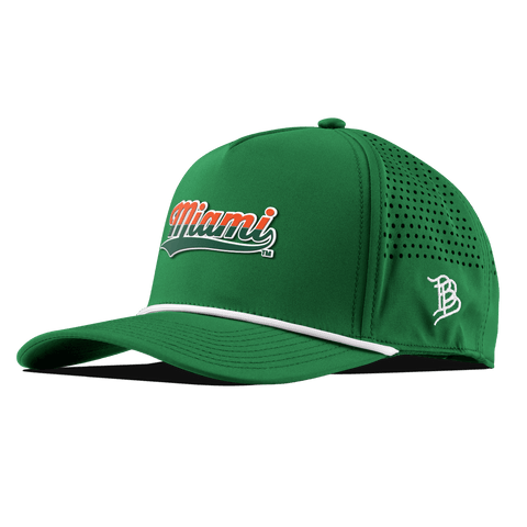 University of Miami "Miami Script" Curved 5 Panel Rope Kelly Green