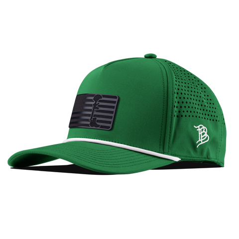 Midnight Memorial Curved 5 Panel Rope KellyGreen/White