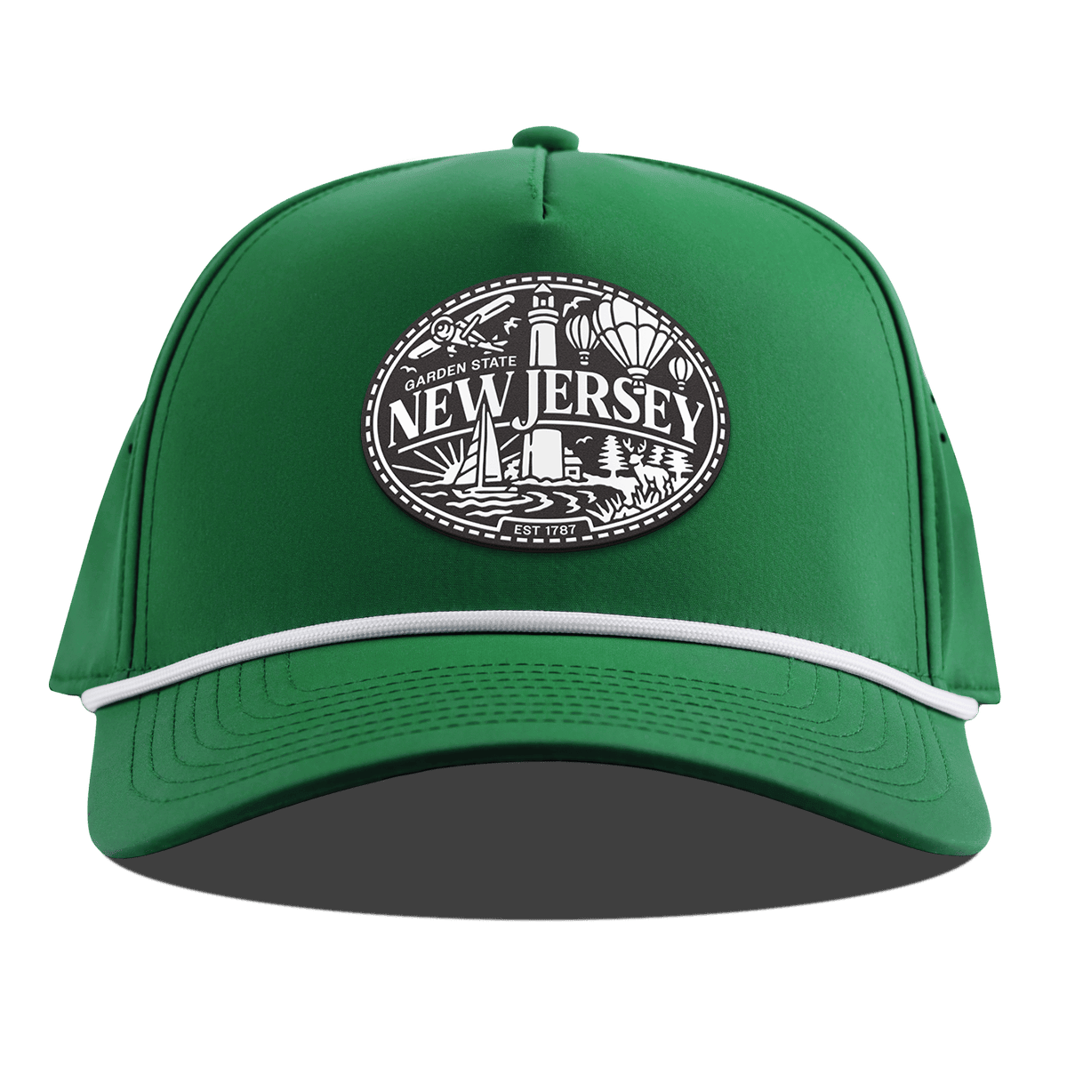 New Jersey Traveler Curved 5 Panel Rope Kelly Green