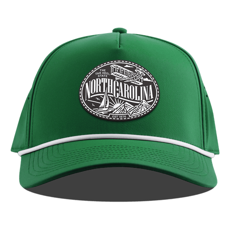 North Carolina Traveler Curved 5 Panel Rope Kelly Green