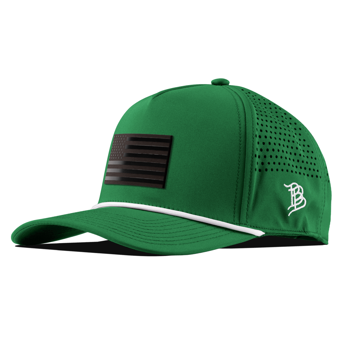 Old Glory Midnight Curved 5 Panel Rope Kkelly Green/White