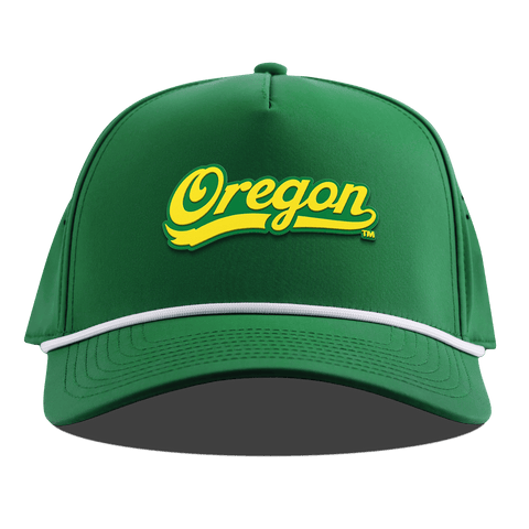 University of Oregon "Oregon Script" Curved 5 Panel Rope Kelly Green