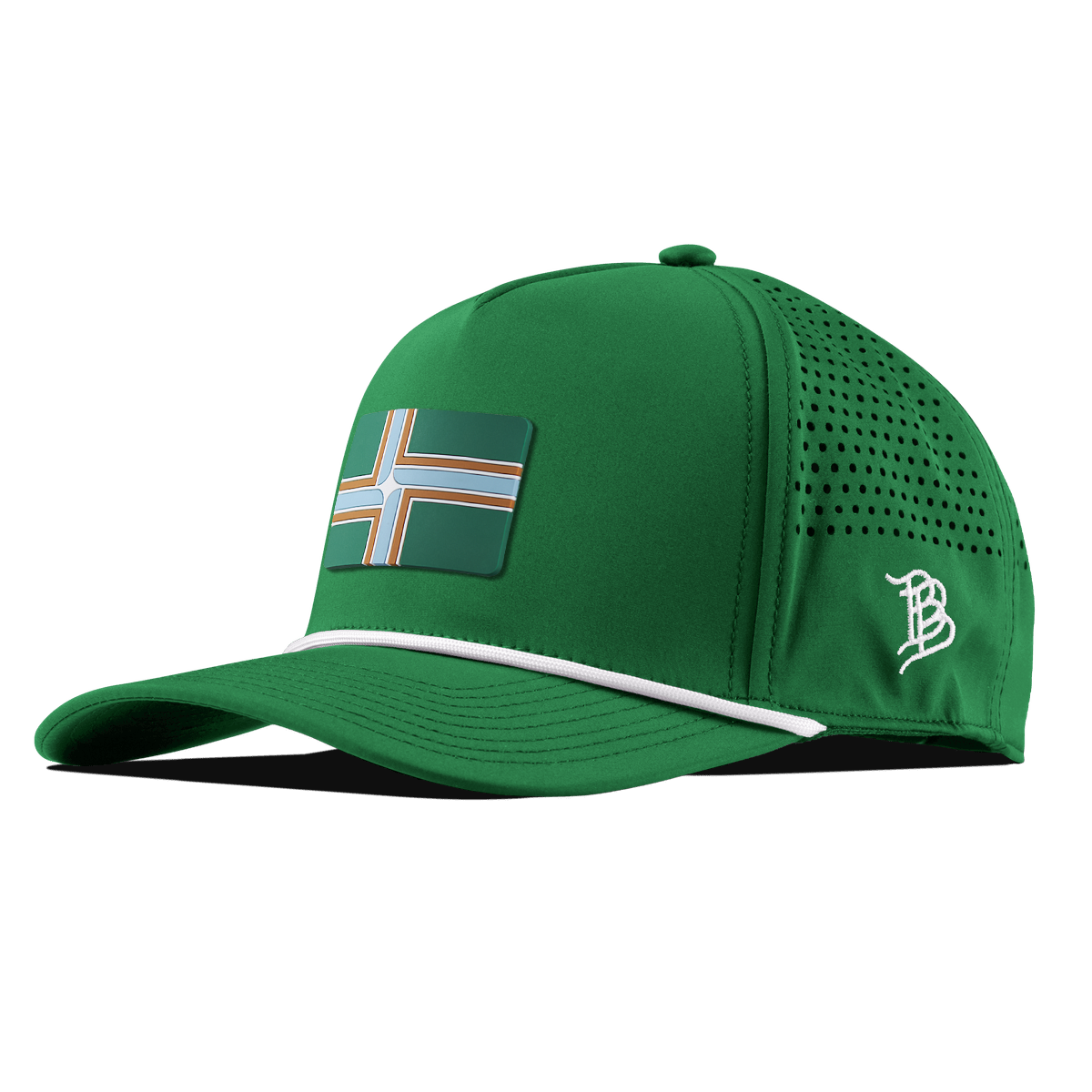 Portland Flag Curved 5 Panel Rope Kelly Green