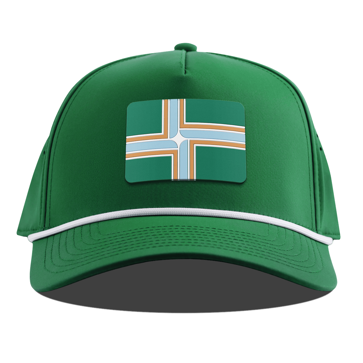 Portland Flag Curved 5 Panel Rope Kelly Green