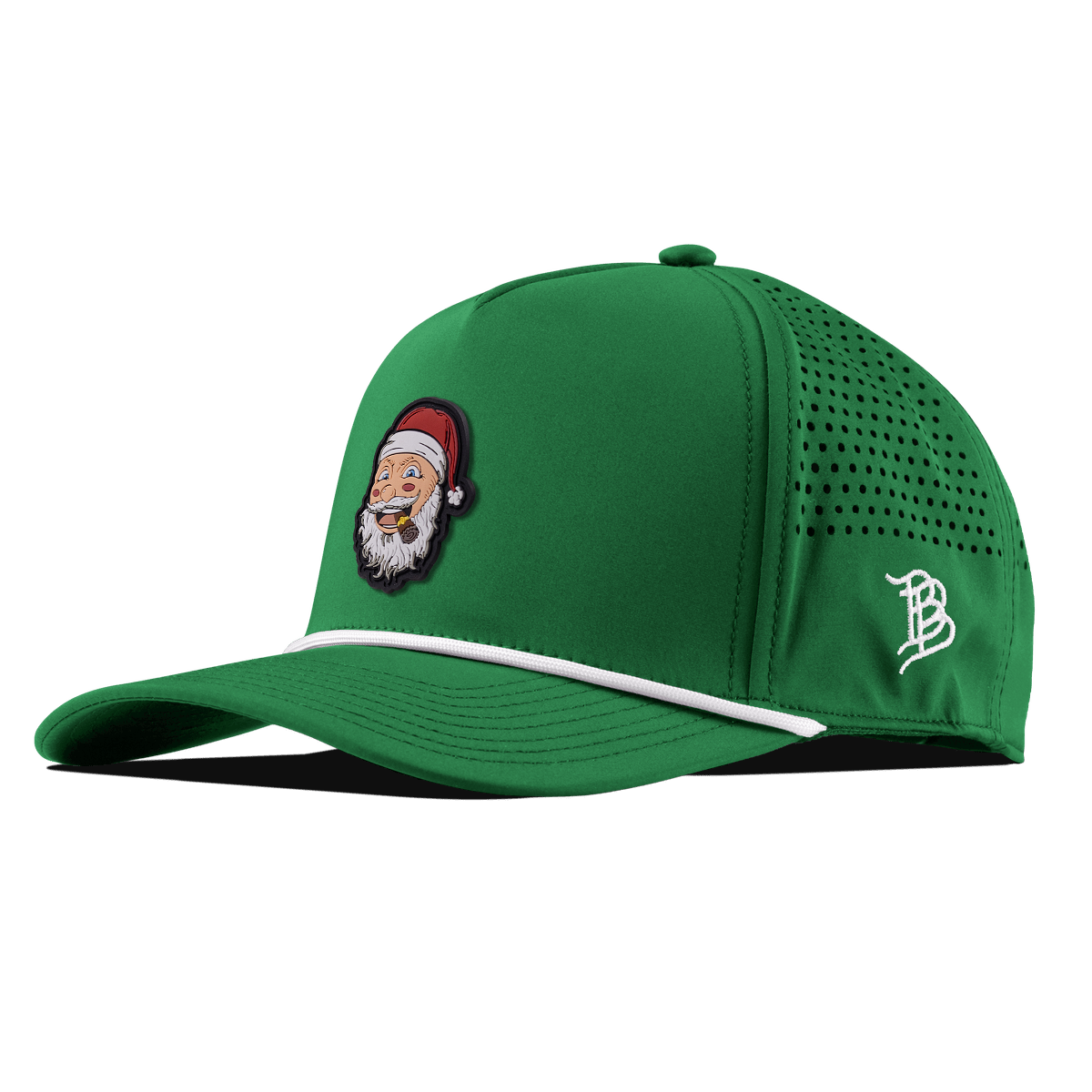 Santa PVC Curved 5 Panel Rope Kelly Green/White