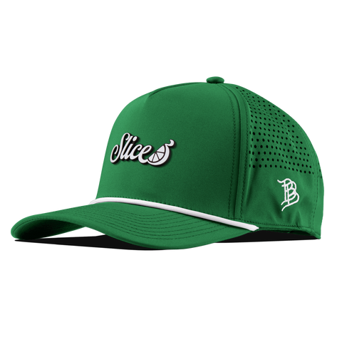 Sliced Script Curved 5 Panel Rope Kelly Green