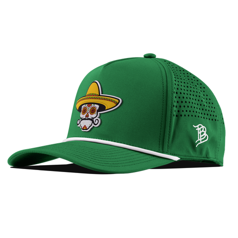 Sombrero Skull PVC Curved 5 Panel Rope Kelly Green