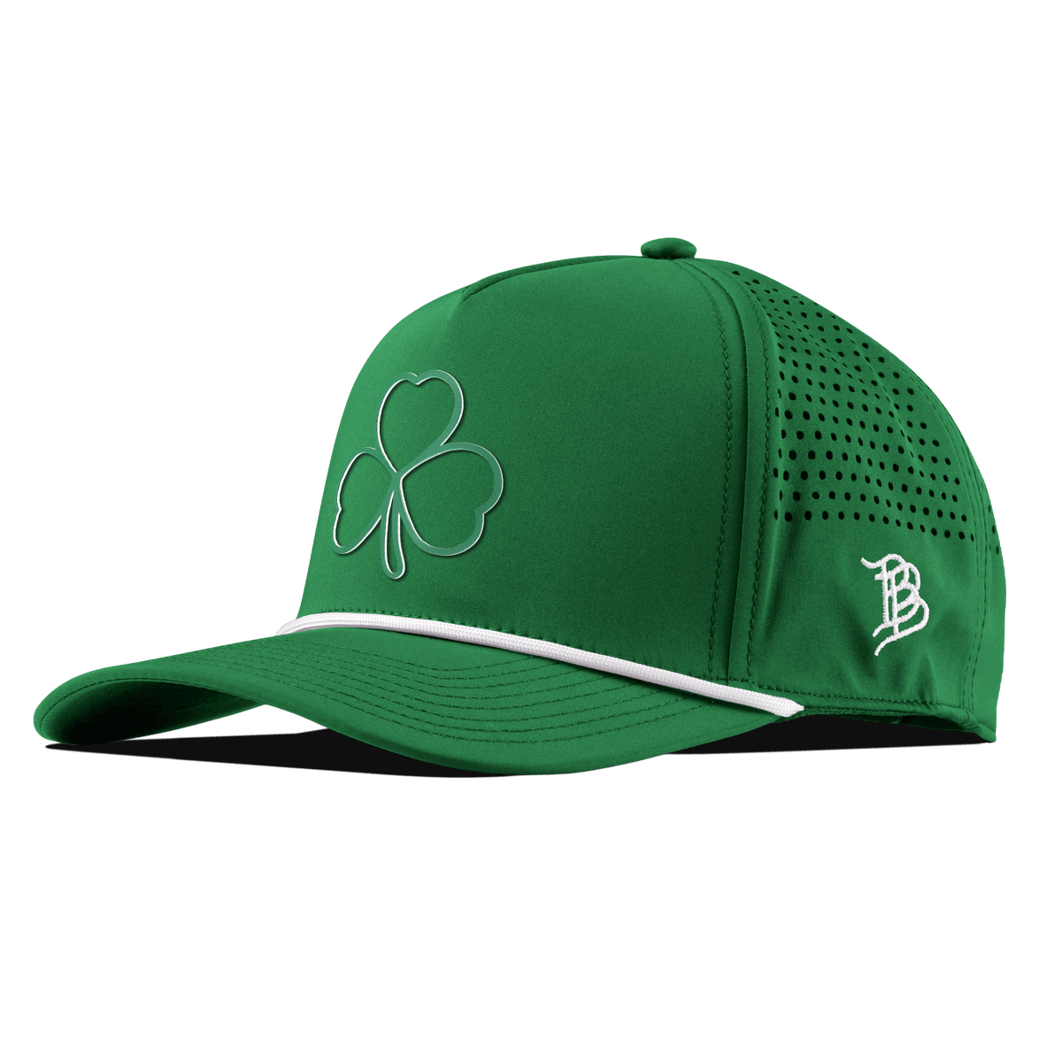 Stacked Shamrock Curved 5 Panel Rope Kelly Green