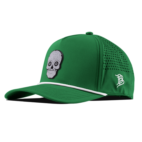 Sugar Skull PVC Curved 5 Panel Rope Kelly Green