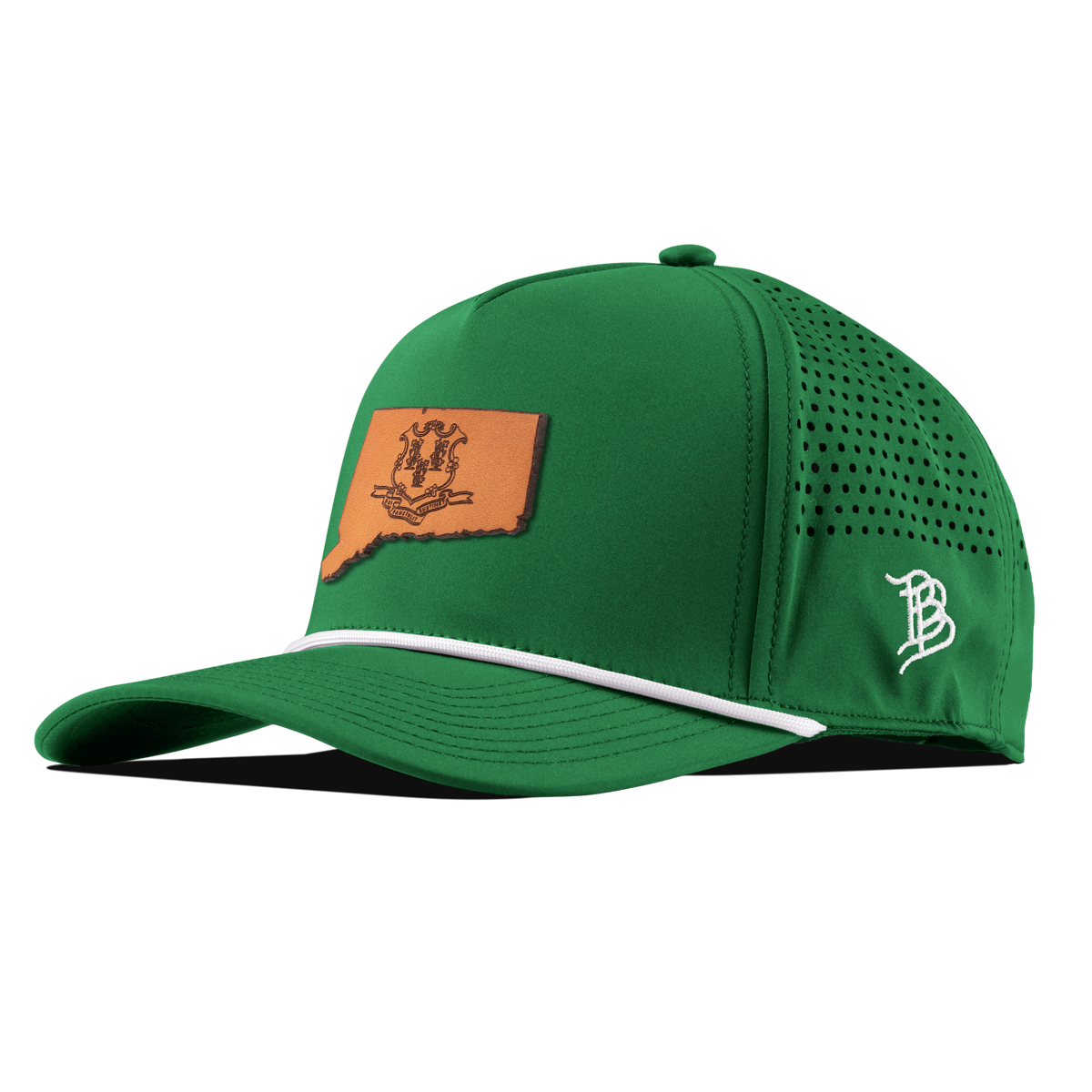 Connecticut 5 Curved 5 Panel Rope Kelly Green/White