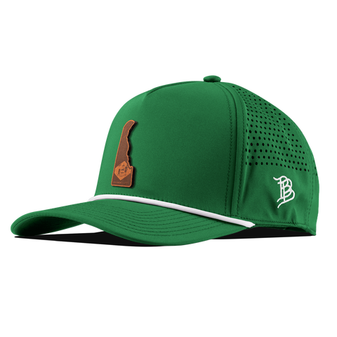 Delaware 1 Curved 5 Panel Rope Kelly Green/White