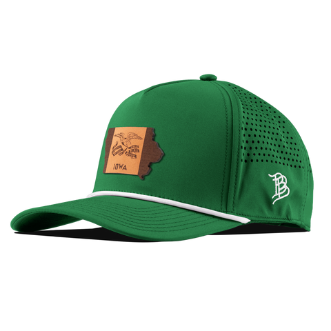 Iowa 29 Curved 5 Panel Rope Kelly Green/White