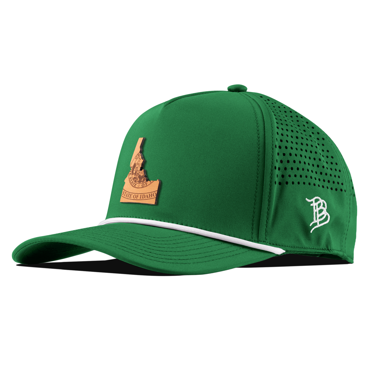 Idaho 43 Curved 5 Panel Rope Kelly Green/White