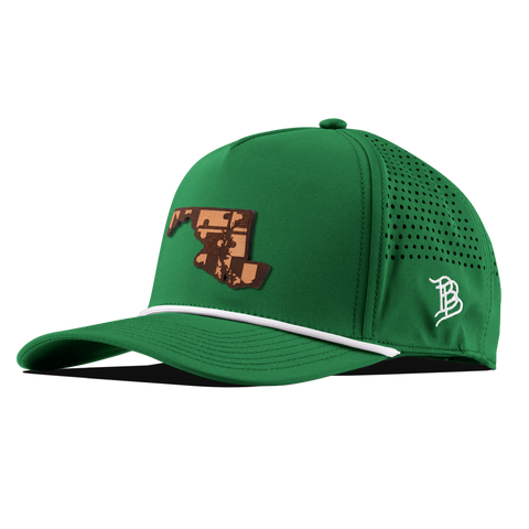 Maryland 7 Curved 5 Panel Rope Kelly Green/White