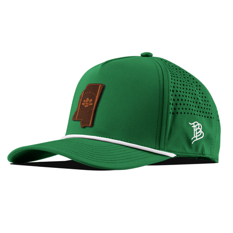 Mississippi 20 Curved 5 Panel Rope Kelly Green/White