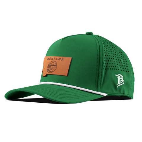 Montana 41 Tan Curved 5 Panel Rope Kelly Green