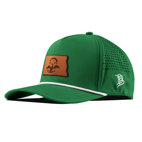 North Dakota 39 Curved 5 Panel Rope Kelly Green/White