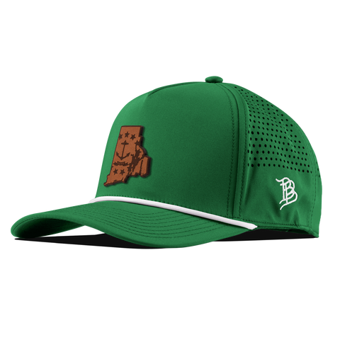 Rhode Island 13 Curved 5 Panel Rope Kelly Green/White