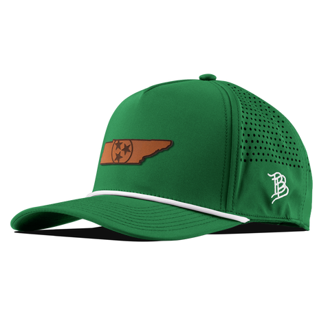 Tennessee 16 Curved 5 Panel Rope Kelly Green/White