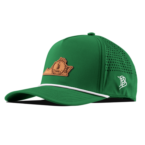 Virginia 10 Curved 5 Panel Rope Kelly Green/White