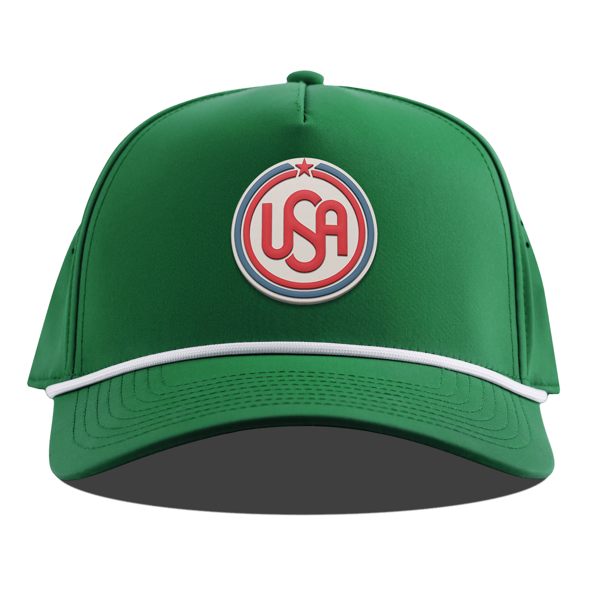 USA Icon Curved 5 Panel Rope Kelly Green