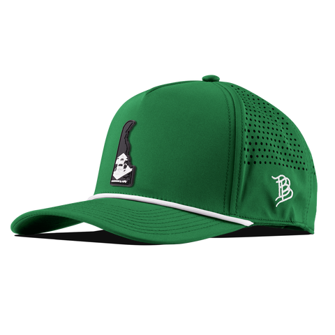 Delaware Vintage Curved 5 Panel Rope Kelly Green