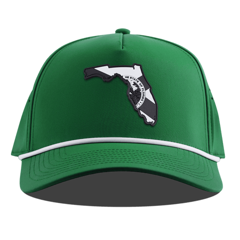 Florida Vintage Curved 5 Panel Rope Kelly Green