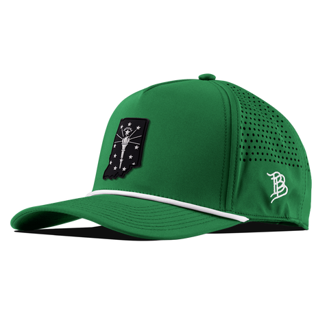 Indiana Vintage Curved 5 Panel Rope Kelly Green