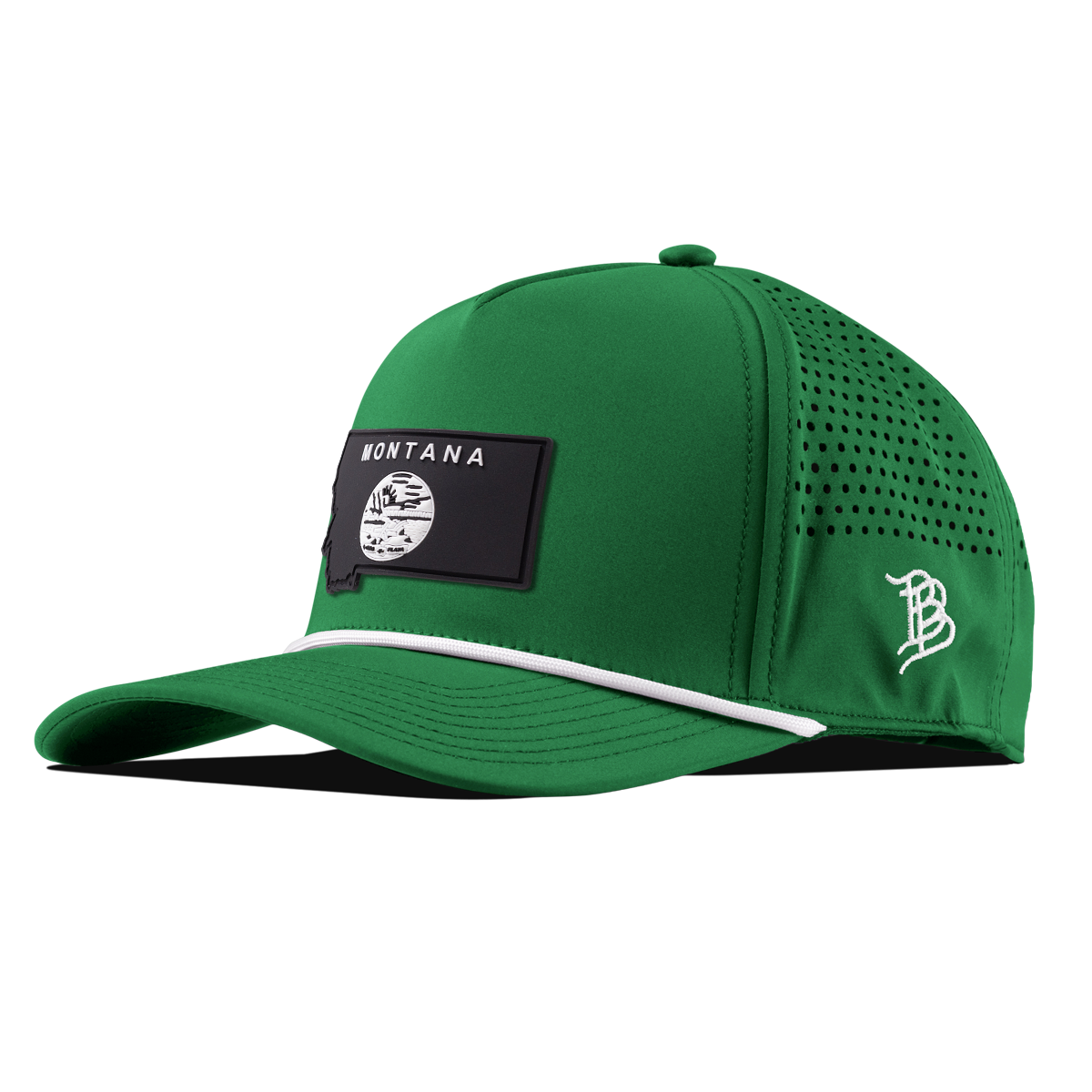 Montana Vintage Curved 5 Panel Rope Kelly Green