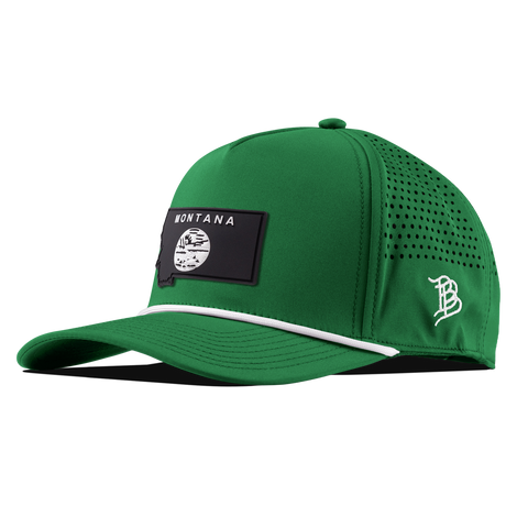 Montana Vintage Curved 5 Panel Rope Kelly Green