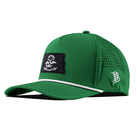 North Dakota Vintage Curved 5 Panel Rope Kelly Green