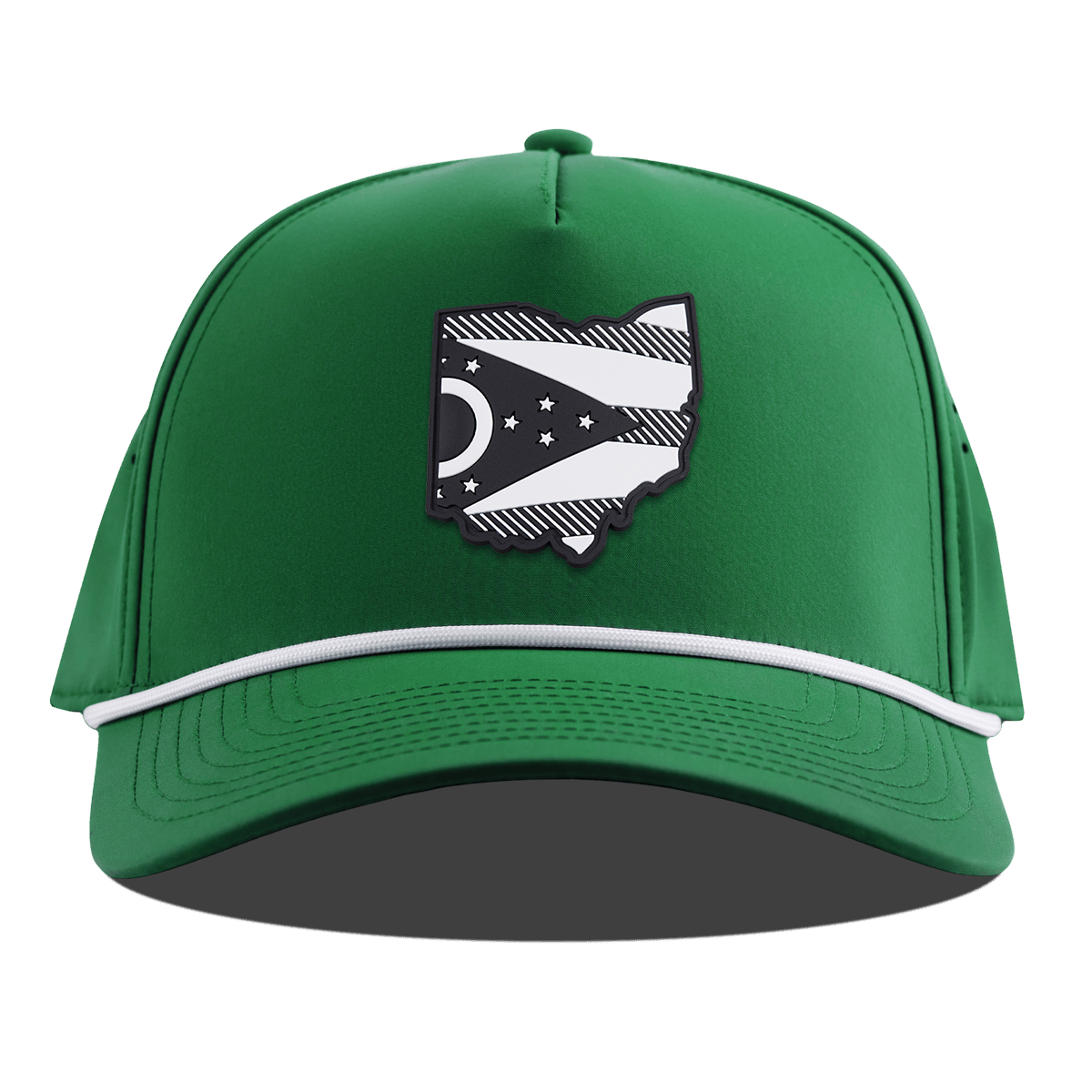Ohio Vintage Curved 5 Panel Rope Kelly Green