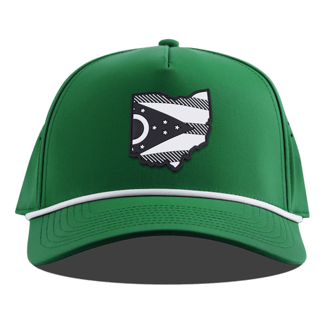 Ohio Vintage Curved 5 Panel Rope Kelly Green