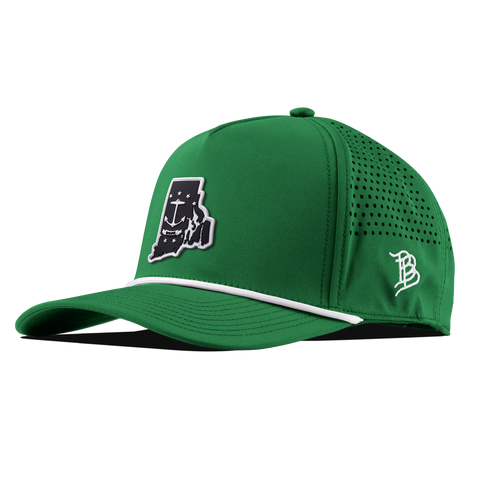 Rhode Island Vintage Curved 5 Panel Rope Kelly Green