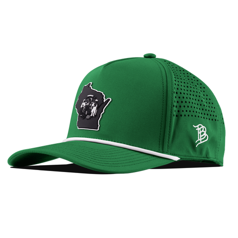 Wisconsin Vintage Curved 5 Panel Rope Kelly Green