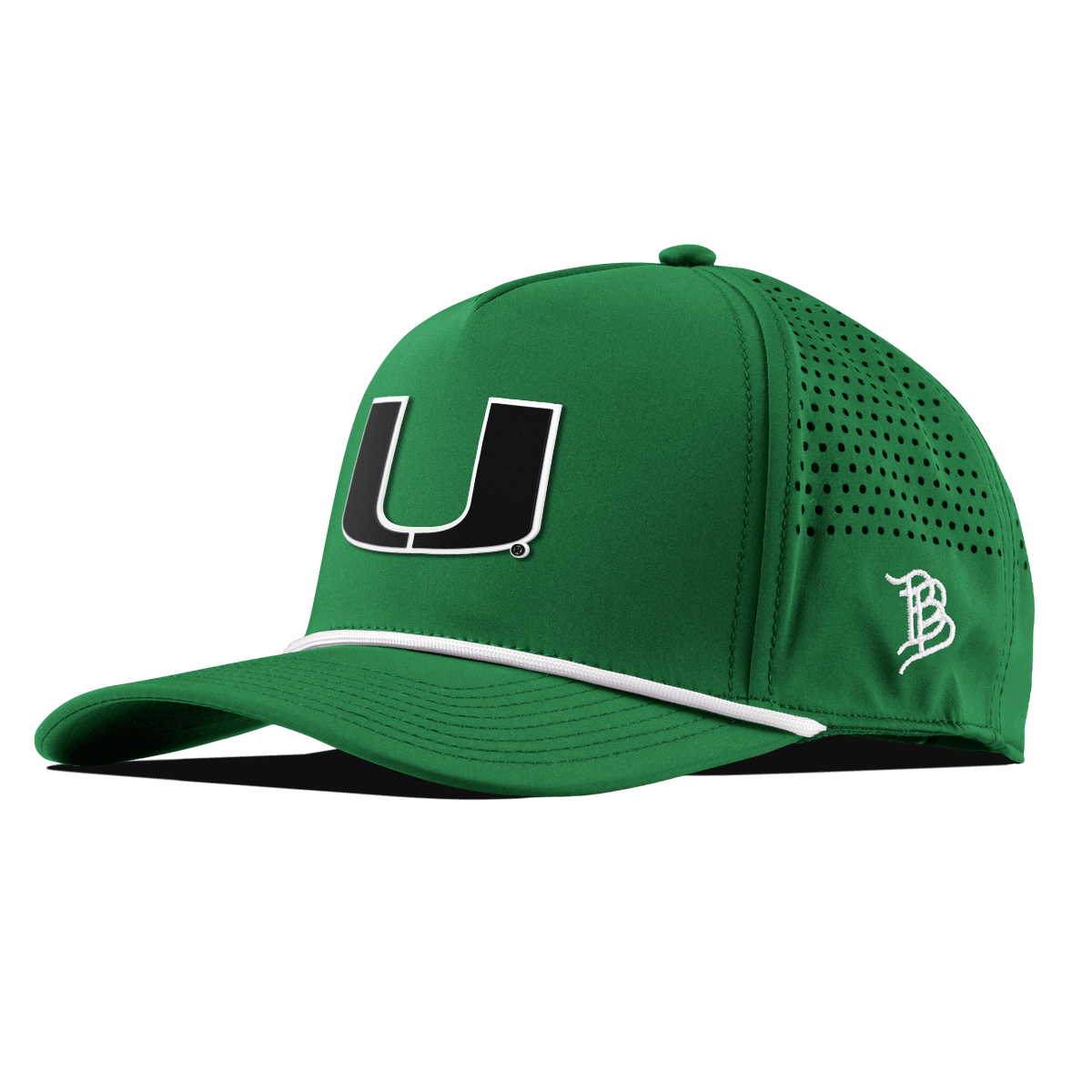University of Miami "Vintage Miami Team Logo" Curved 5 Panel Rope Kelly Green