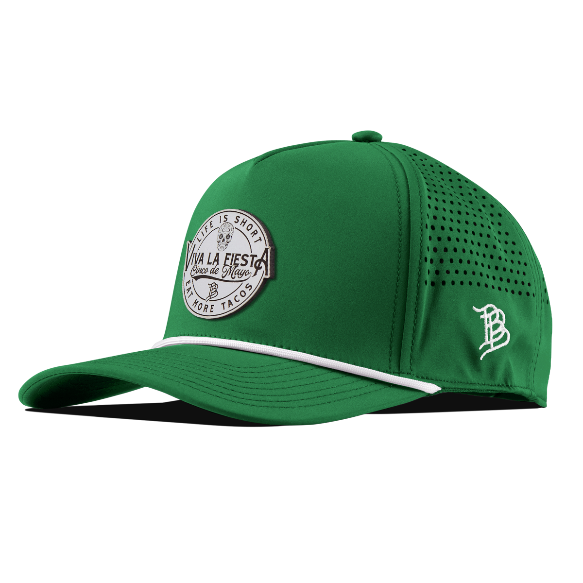 Branded Fiesta Curved 5 Panel Rope Kelly Green