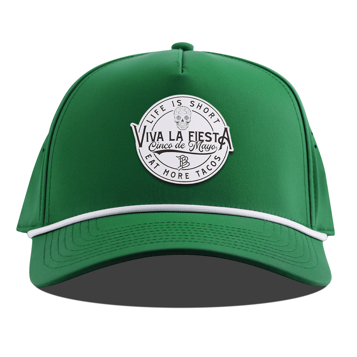 Branded Fiesta Curved 5 Panel Rope Kelly Green
