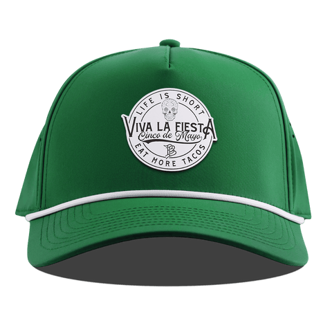 Branded Fiesta Curved 5 Panel Rope Kelly Green