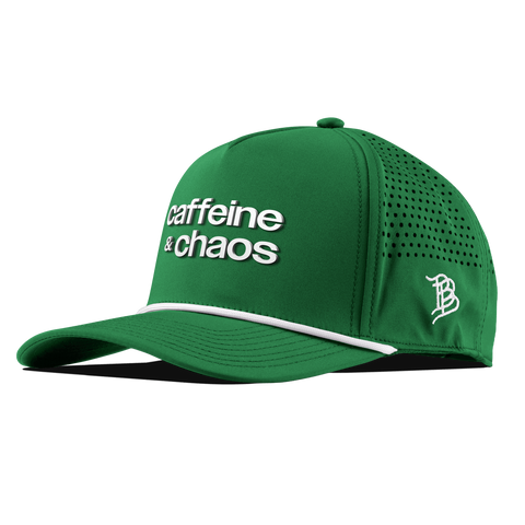 Caffeine & Chaos Curved 5 Panel Rope Kelly Green