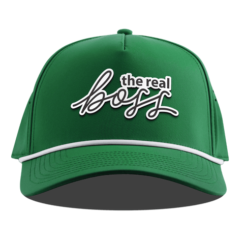 The Real Boss Curved 5 Panel Rope Kelly Green