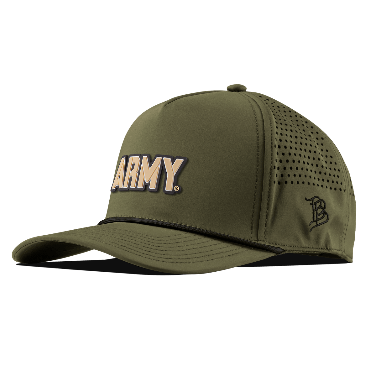 Army "Army West Point Gold Block" Curved 5 Panel Rope Loden/Black