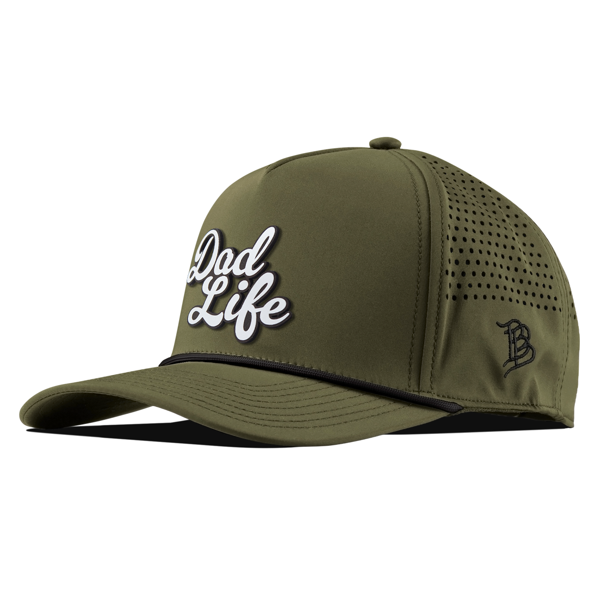 Dad Life Script Curved 5 Panel Rope Loden/Black