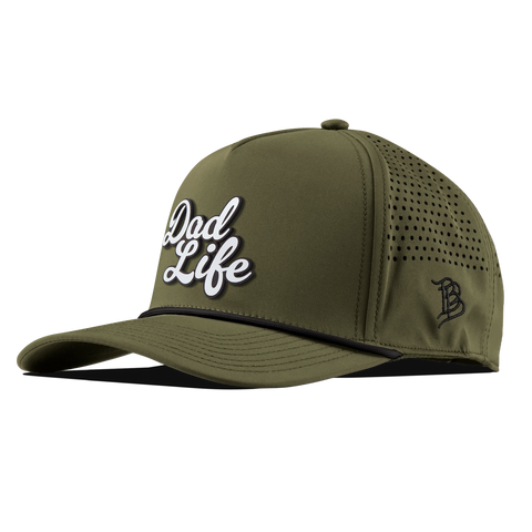 Dad Life Script Curved 5 Panel Rope Loden/Black