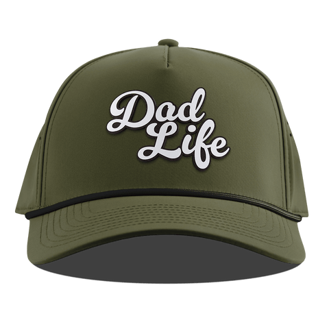 Dad Life Script Curved 5 Panel Rope Loden