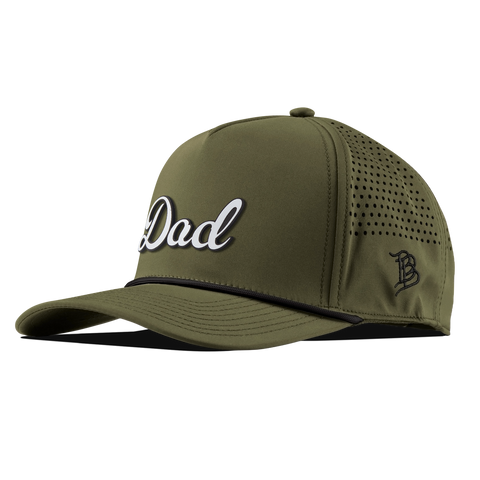 Dad Script Curved 5 Panel Rope Loden/Black