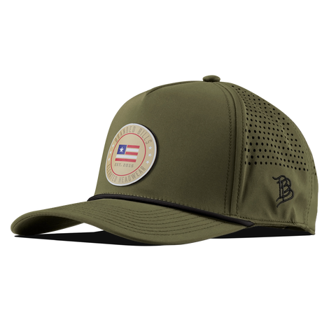 Elevated American Tan Curved 5 Panel Rope Loden/Black 