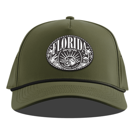Florida Traveler Curved 5 Panel Rope Loden