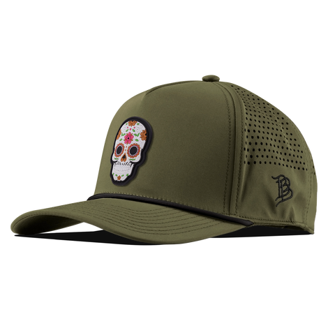 Flower Skull PVC Curved 5 Panel Rope Loden 