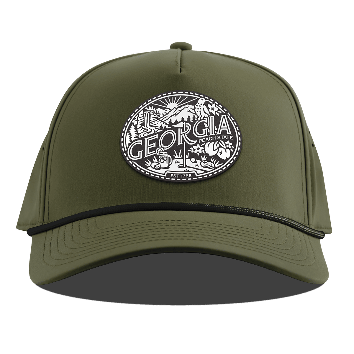 Georgia Traveler Curved 5 Panel Rope Loden